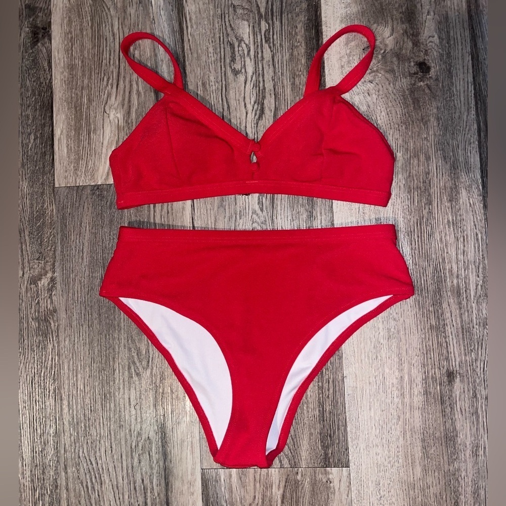 Vibrant Red Bikini Set